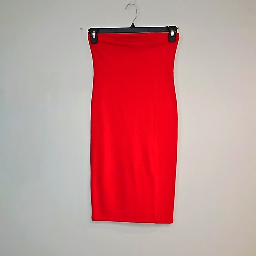 Forever 21 strapless red mini dress